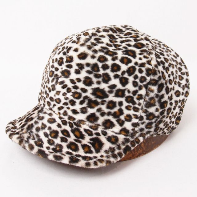 リバーシブルキャスケット コーデュロイ ベロア レオパード メンズの帽子(キャスケット)の商品写真