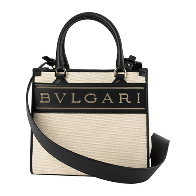 BVLGARI(ブルガリ)の新品 ブルガリ BVLGARI トートバッグ ロゴ ブラック/ライトゴールド レディースのバッグ(トートバッグ)の商品写真