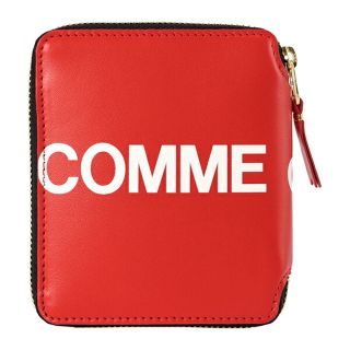 コムデギャルソン(COMME des GARCONS)の新品 コムデギャルソン COMME des GARCONS 2つ折り財布 ヒュージ ロゴ レッド(財布)