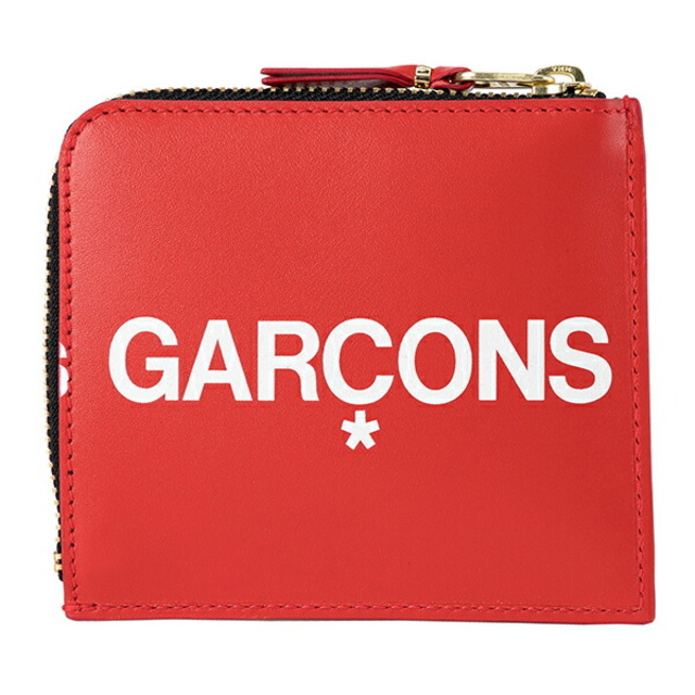 新品 コムデギャルソン COMME des GARCONS コインケース ヒュージ ロゴ レッド