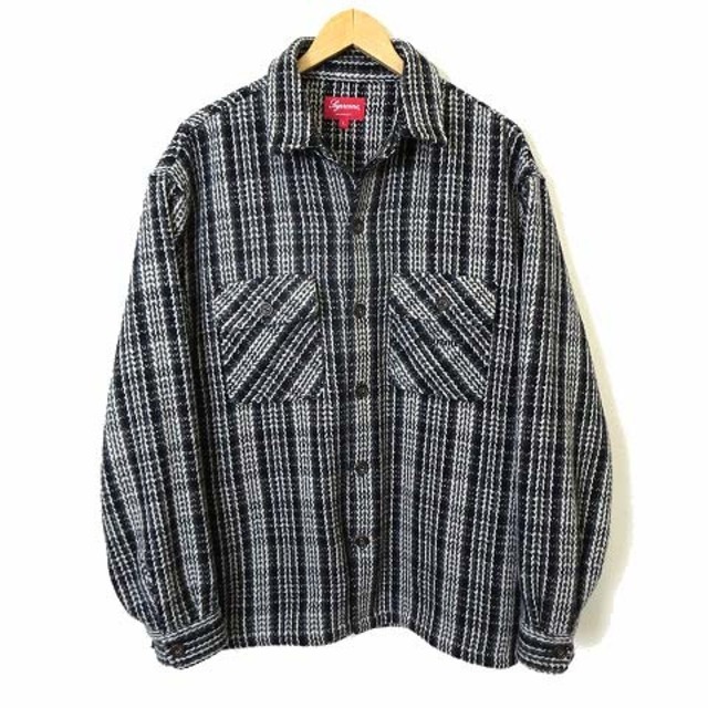 Supreme(シュプリーム)のシュプリーム 22AW シャツジャケット カバーオール 長袖 L 黒 グレー メンズのジャケット/アウター(カバーオール)の商品写真