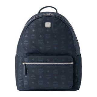 美品　MCM バックパック　リュック　ブラック　黒  ブルー　青