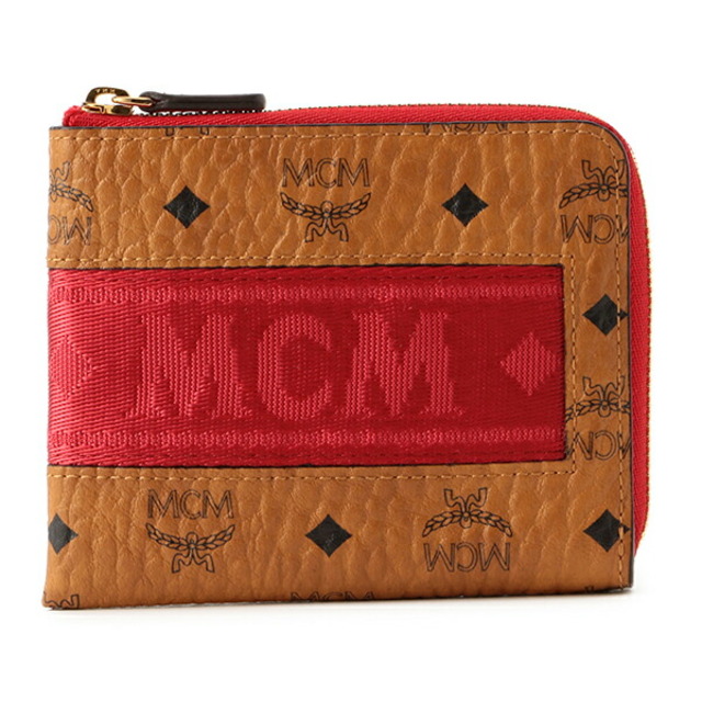 新品 エムシーエム MCM コインケース ウェビング ヴィセトス コニャック