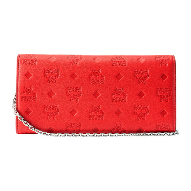 MCM - 新品 エムシーエム MCM 長財布 モノグラムレザー レッドの MCM - 新品 エムシーエム MCM 長財布 モノグラムレザー レッドの