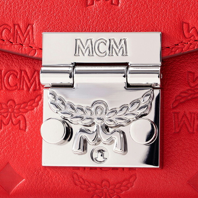 MCM(エムシーエム)の新品 エムシーエム MCM 長財布 モノグラムレザー レッド レディースのファッション小物(財布)の商品写真