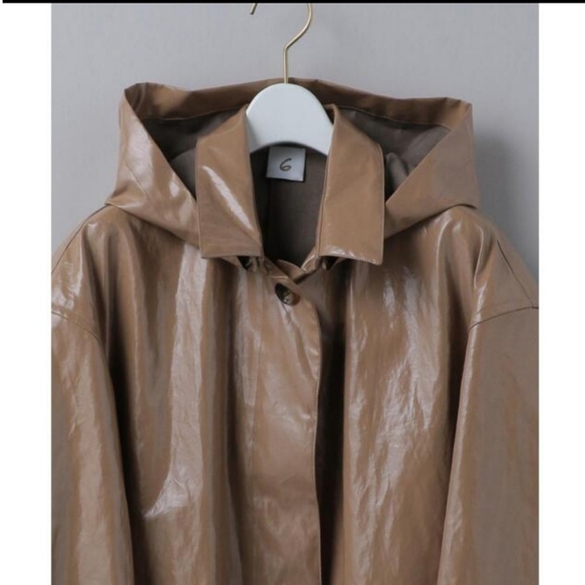 6 (ROKU)(ロク)の6(ROKU)COATING HOODED COATコート レディースのジャケット/アウター(スプリングコート)の商品写真