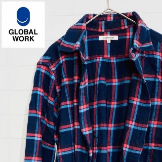 グローバルワーク(GLOBAL WORK)のGLOBAL WORK チェックシャツ Lサイズ(シャツ)