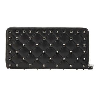 ヴァレンティノ(VALENTINO)の新品 ヴァレンティノ VALENTINO 長財布 ROCKSTUD SPIKE WALLET ネロ(財布)