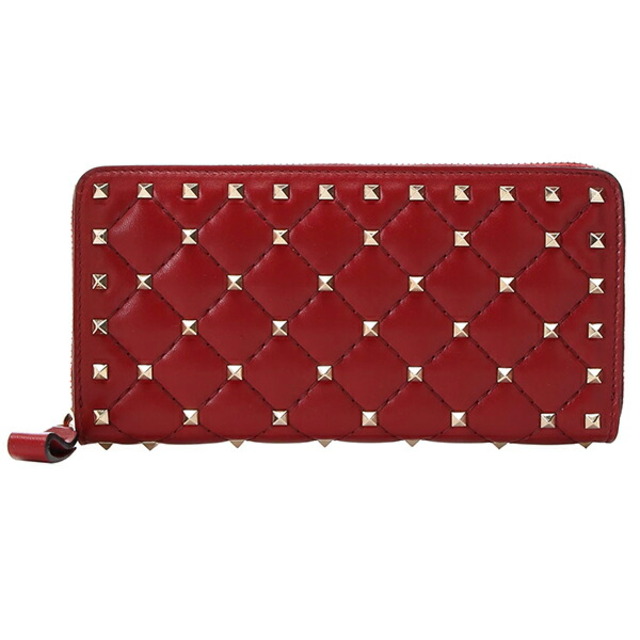 新品 ヴァレンティノ VALENTINO 長財布 ROCKSTUD SPIKE WALLET ルビーノ