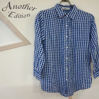 アナザーエディション(ANOTHER EDITION)のwave様専用　Anather Edition  シャツ ブルー 4805268(シャツ/ブラウス(長袖/七分))