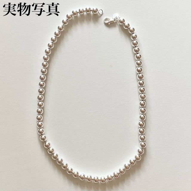 【大人気♡】シルバー　ボールネックレス　シルバー　925 チェーン レディースのアクセサリー(ネックレス)の商品写真