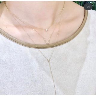 新品☆agete限定品18KダイヤモンドコレクションVネックレス | www