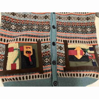 kolor カラー 19AW フェアアイル パッチポケットカーディガン www