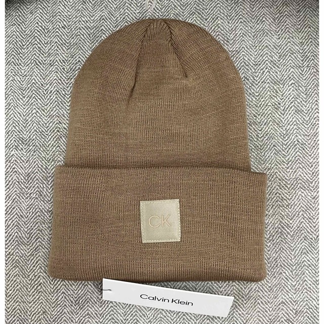 Calvin Klein(カルバンクライン)の【新品】Calvin Klein USA ニット帽子 レディースの帽子(ニット帽/ビーニー)の商品写真