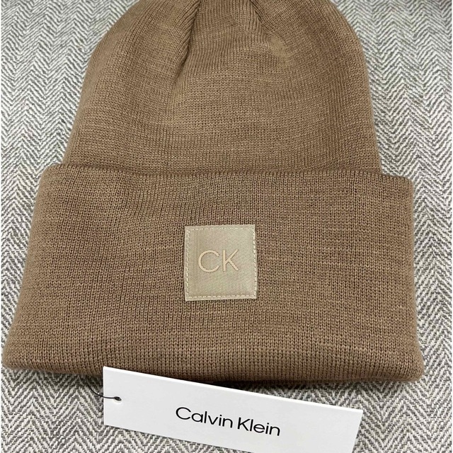 Calvin Klein(カルバンクライン)の【新品】Calvin Klein USA ニット帽子 レディースの帽子(ニット帽/ビーニー)の商品写真