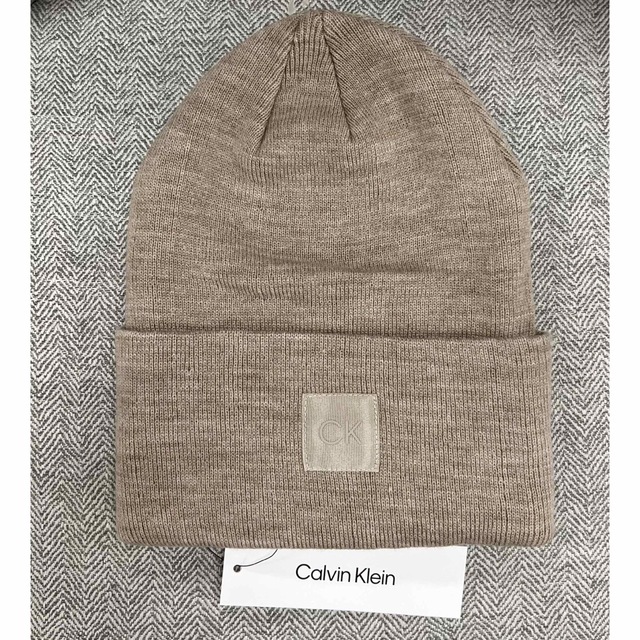 Calvin Klein(カルバンクライン)の【新品】Calvin Klein USA ニット帽子 レディースの帽子(ニット帽/ビーニー)の商品写真