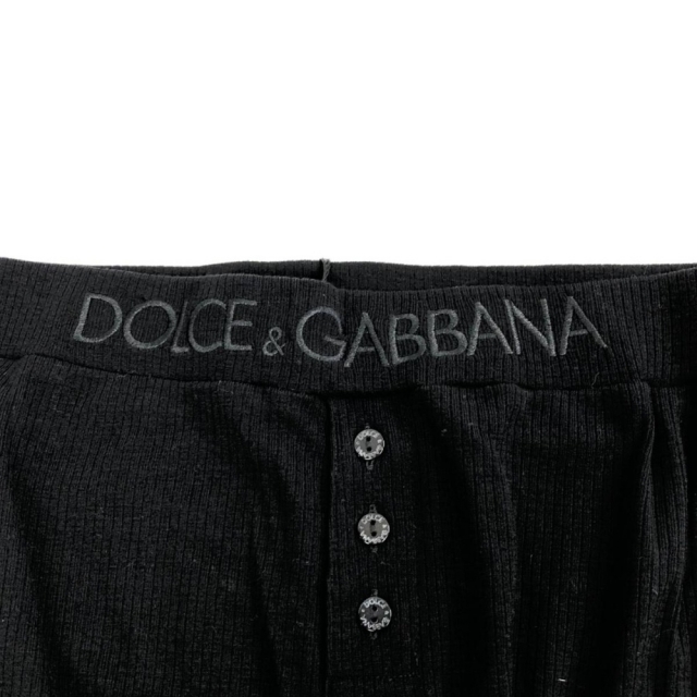 DOLCE&GABBANA(ドルチェアンドガッバーナ)のドルチェアンドガッバーナ DOLCE&GABBANA パンツ
 ライン スパッツ レギンス ブラック レディースのパンツ(カジュアルパンツ)の商品写真