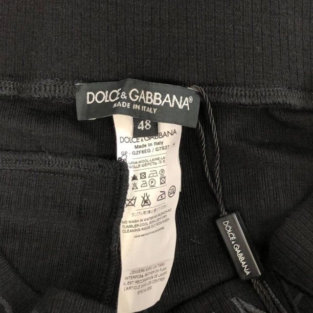 DOLCE&GABBANA(ドルチェアンドガッバーナ)のドルチェアンドガッバーナ DOLCE&GABBANA パンツ
 ライン スパッツ レギンス ブラック レディースのパンツ(カジュアルパンツ)の商品写真