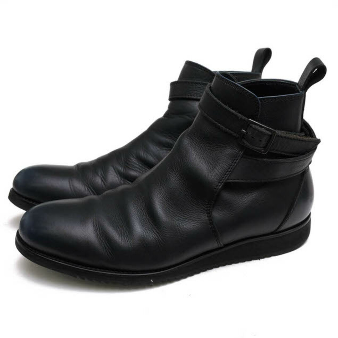 パドローネ／PADRONE ジョッパーブーツ シューズ 靴 メンズ 男性 男性用レザー 革 本革 ブラック 黒  JODHPUR BOOTS with SHARK SOLE シャークソール プレーントゥ