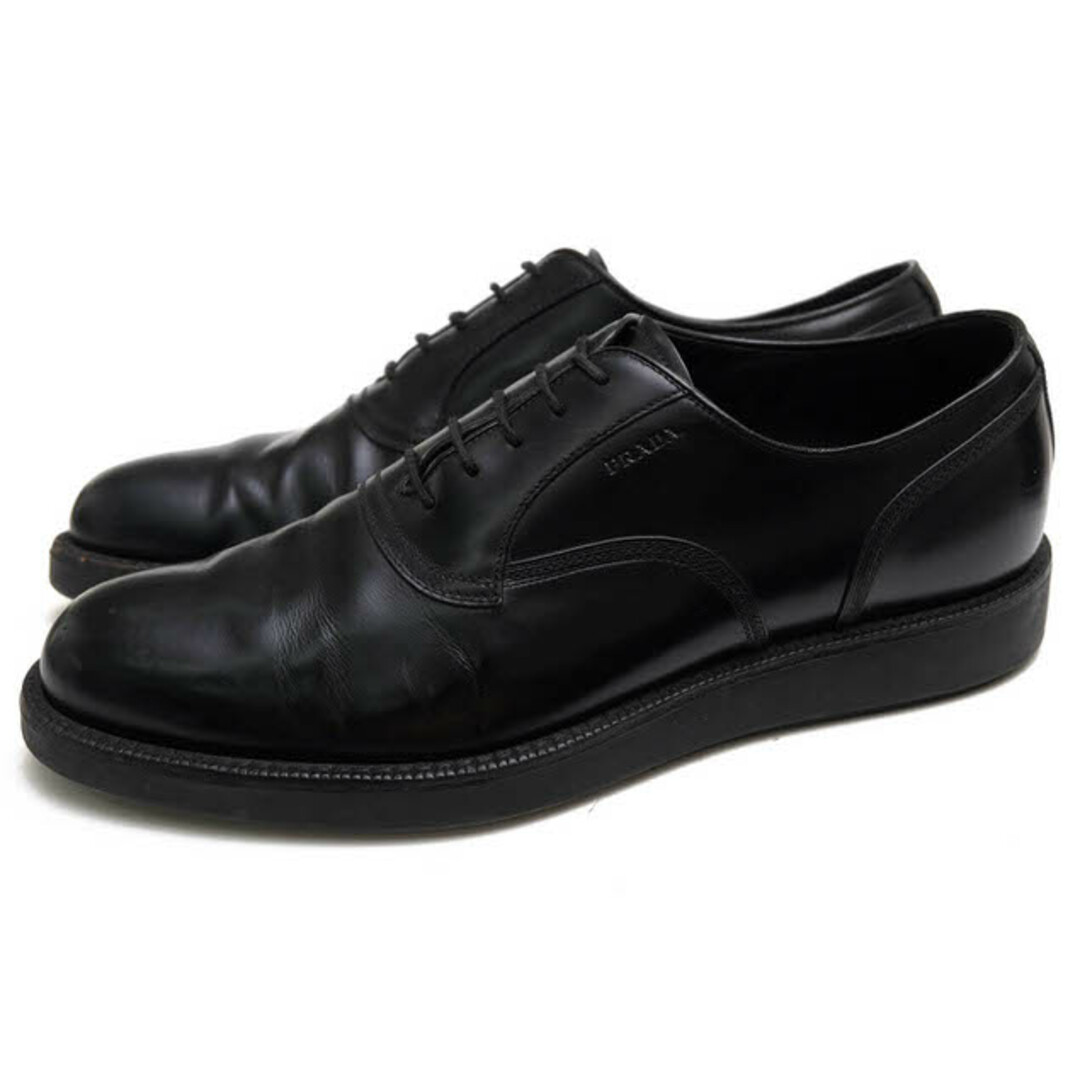 プラダ／PRADA シューズ ビジネスシューズ 靴 ビジネス メンズ 男性 男性用レザー 革 本革 ブラック 黒  2EE300 プレーントゥ