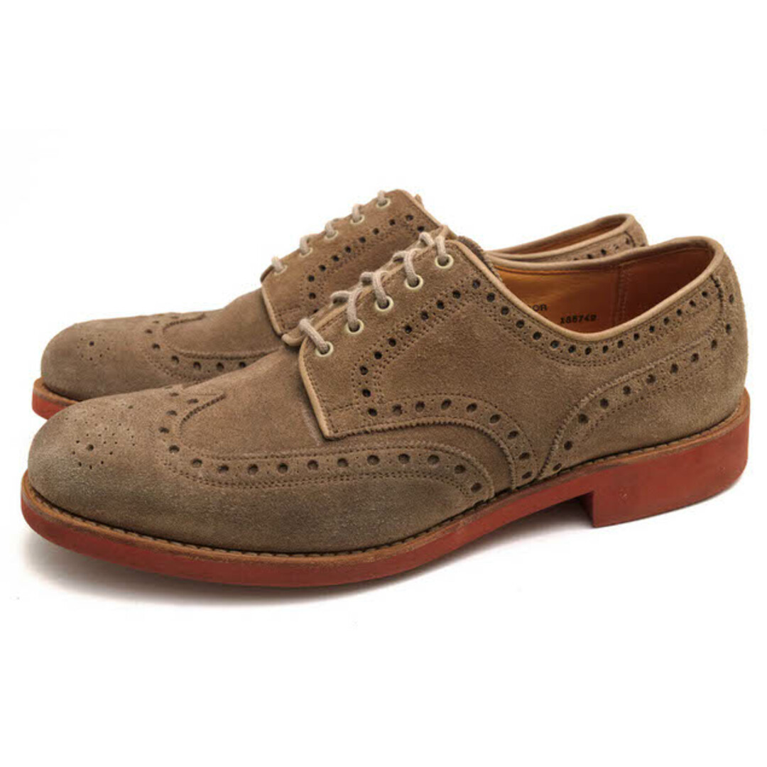 ドレス/ビジネスクロケット＆ジョーンズ／CROCKETT＆JONES シューズ ビジネスシューズ 靴 ビジネス メンズ 男性 男性用スエード スウェード レザー 革 本革 ベージュ  BANGOR バンゴール ウイングチップ