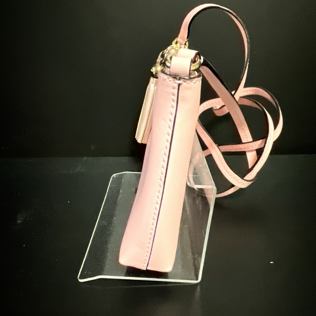 kate spade ショルダーバッグ レザー タッセル付き ピンク系