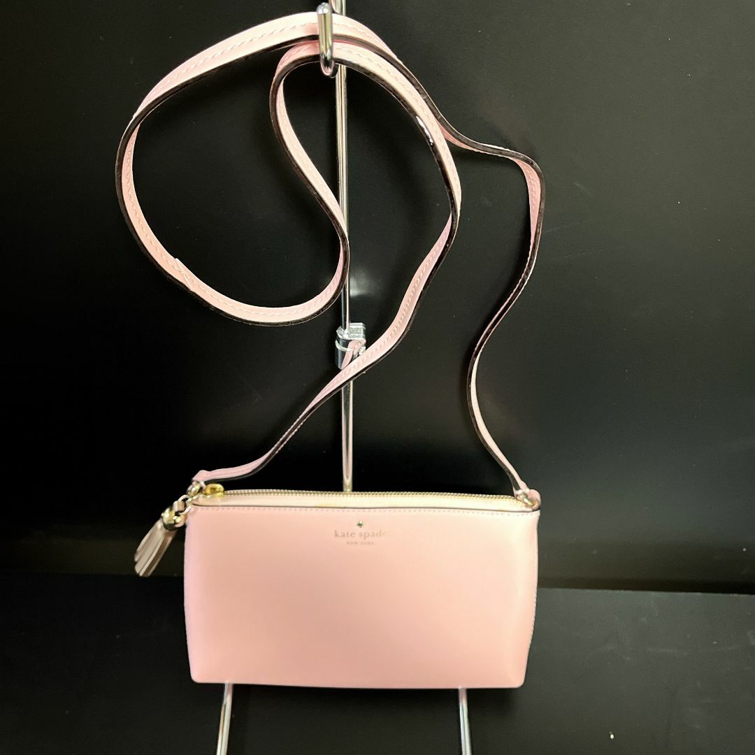 kate spade ショルダーバッグ レザー タッセル付き ピンク系