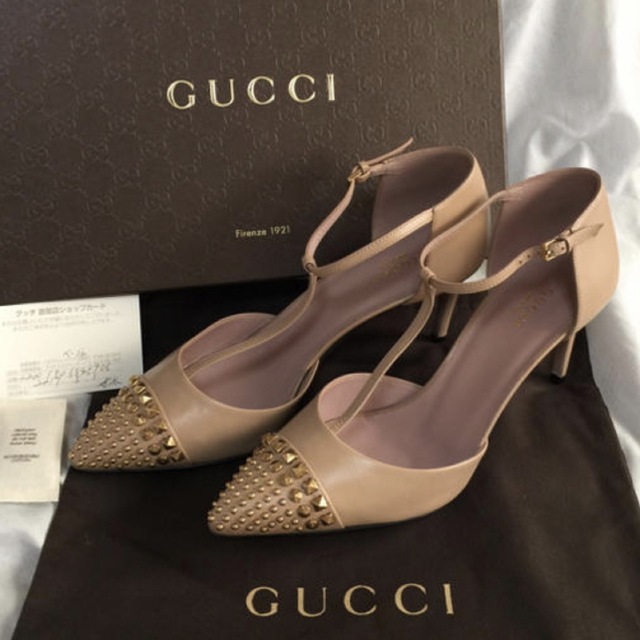 ✨️美品✨️ GUCCI グッチ スタッズ パンプス 35.5 (23cm)-