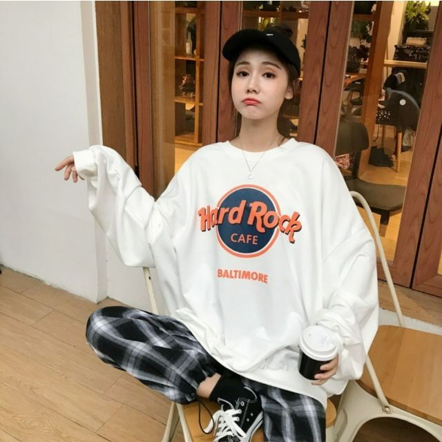 新品！大人気！ハードロックロンT 韓国風 個性的 ホワイト - Tシャツ ...