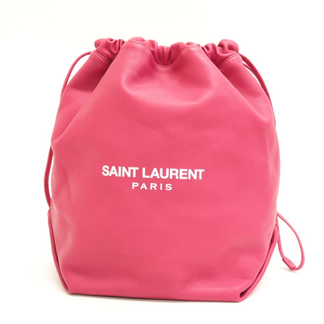 Saint Laurent - サンローラン SAINT LAURENT ショルダーバッグ 巾着 テディ ピンク