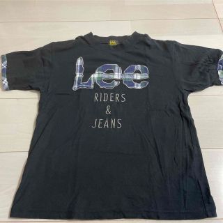 リー(Lee)のLEE Tシャツ　140 黒　ロゴ　ギンガムチェック(Tシャツ/カットソー)