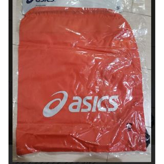 アシックス(asics)のアシックス ライトポーチ オレンジ 未使用 シューズバッグ 靴袋 巾着(その他)