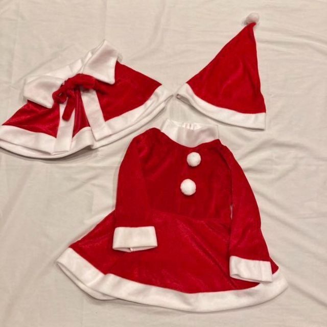 クリスマスワンピース　150cm サンタクロース　コスプレ　コスチューム　子供用 キッズ/ベビー/マタニティのキッズ服女の子用(90cm~)(ワンピース)の商品写真