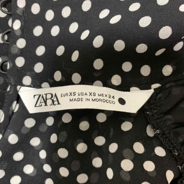 ZARA(ザラ)のZARA ドット柄　ワンピース レディースのワンピース(ロングワンピース/マキシワンピース)の商品写真