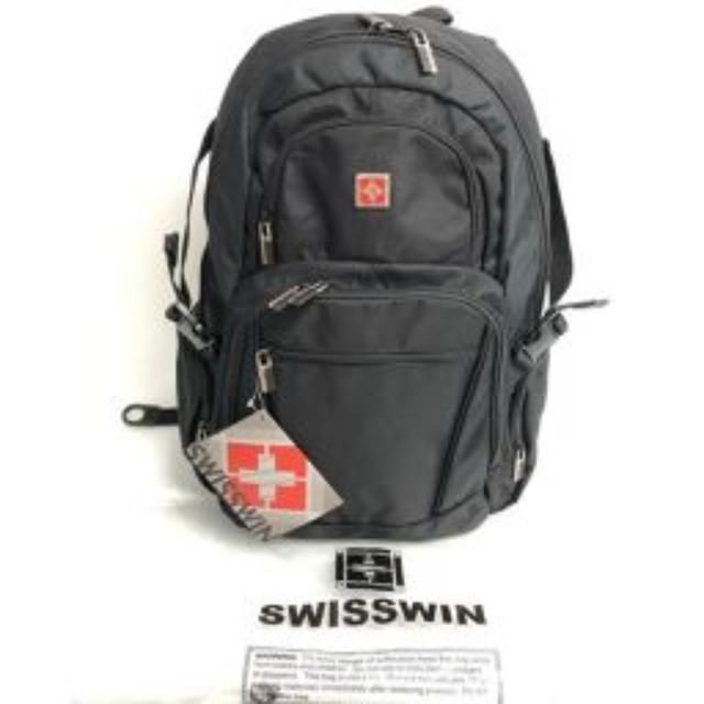 SWISSWIN(スイスウィン)のスイスウィン SWISSWIN リュック・デイパック
 sw9038 ブラック メンズのバッグ(バッグパック/リュック)の商品写真