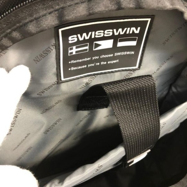 SWISSWIN(スイスウィン)のスイスウィン SWISSWIN リュック・デイパック
 sw9038 ブラック メンズのバッグ(バッグパック/リュック)の商品写真