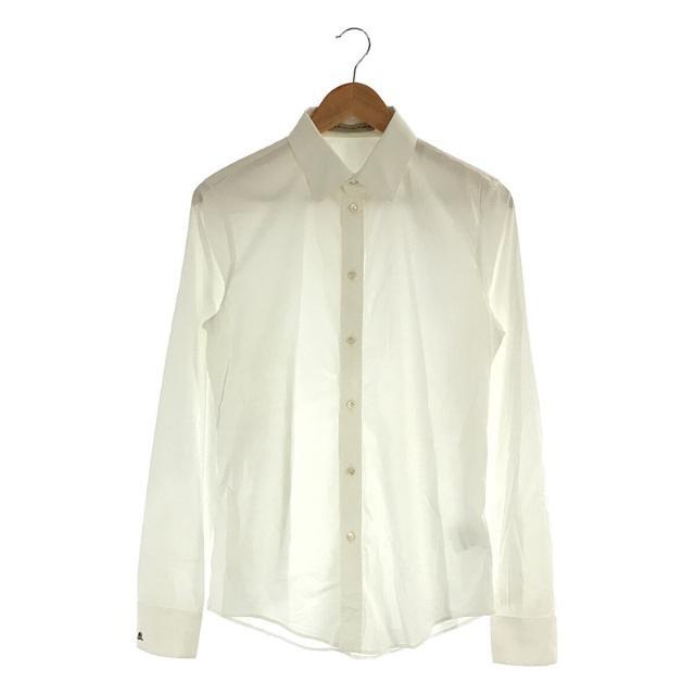 BALENCIAGA / バレンシアガ | イタリア製 袖 ロゴ 刺繍 コットン ブロード ドレス シャツ | S | ホワイト | メンズ