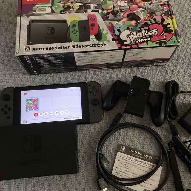 公式/送料無料 Nintendo Switch スプラトゥーン2セット本体 旧型 動作品 エンタメ/ホビー 