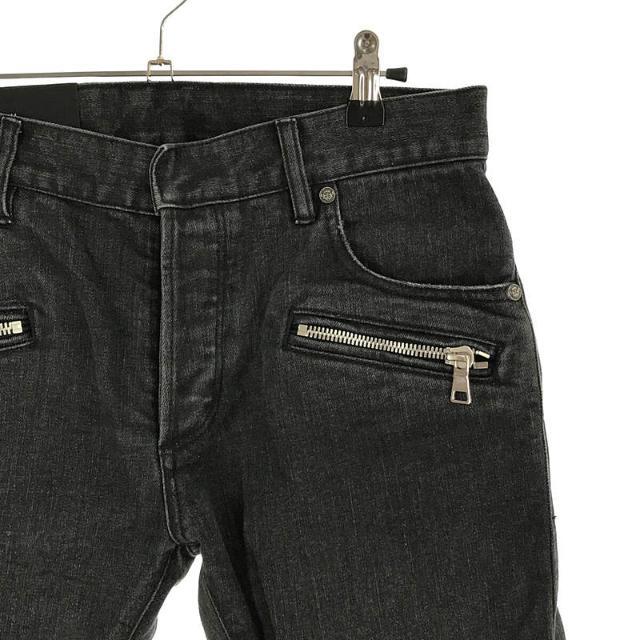 新品】 BALMAIN / バルマン | ダメージ加工 蛇腹 バイカー 新品】 BALMAIN / バルマン | ダメージ加工 蛇腹 バイカー