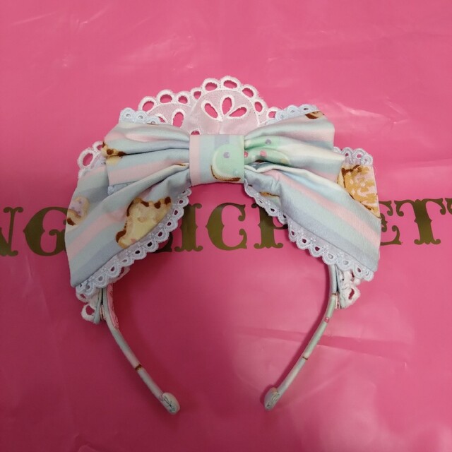 Angelic Pretty(アンジェリックプリティー)のAngelic Pretty☆ワンダークッキーKC☆サックス レディースのヘアアクセサリー(カチューシャ)の商品写真