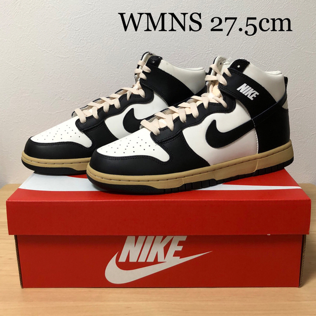 Nike WMNS Dunk High "Black and Sail"27.5