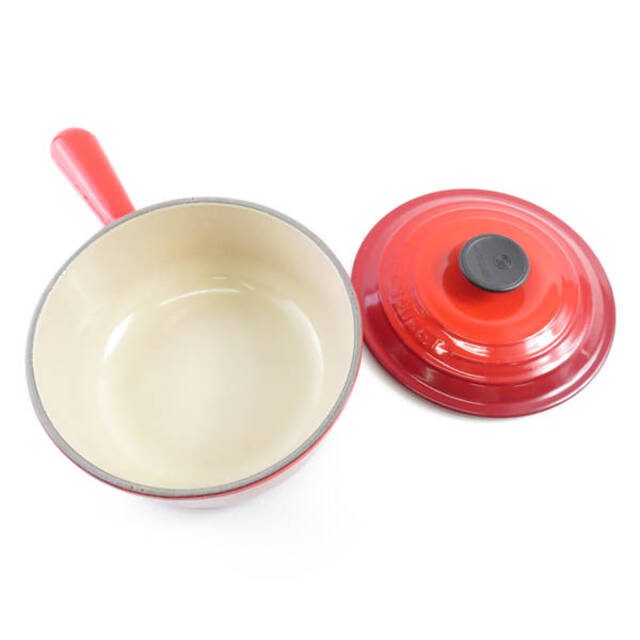 LE CREUSET - ルクルーゼ 片手鍋 1点 レッド系 18cm ソースパン LE CREUSET - ルクルーゼ 片手鍋 1点 レッド系 18cm ソースパン