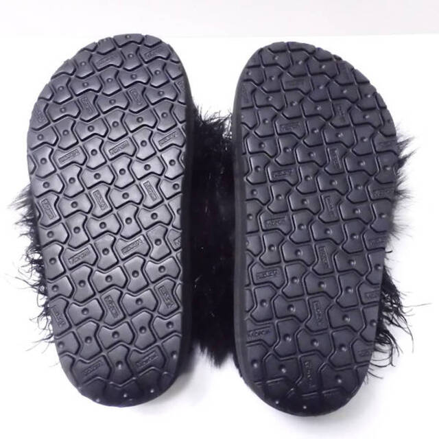 sacai サカイ 22-06298 Mix Faux Fur Sandals サンダル 黒 37 ファー AM3720C