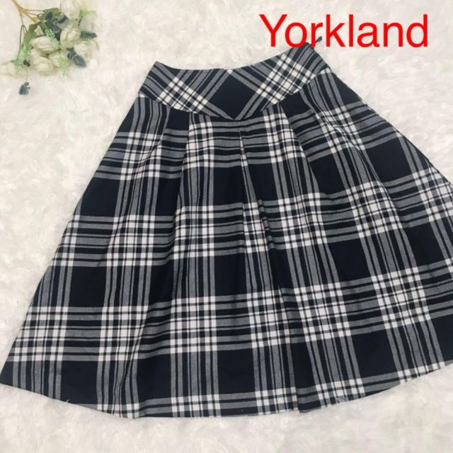 Yorkland❤️チェックスカート　チェック　ヨークランド