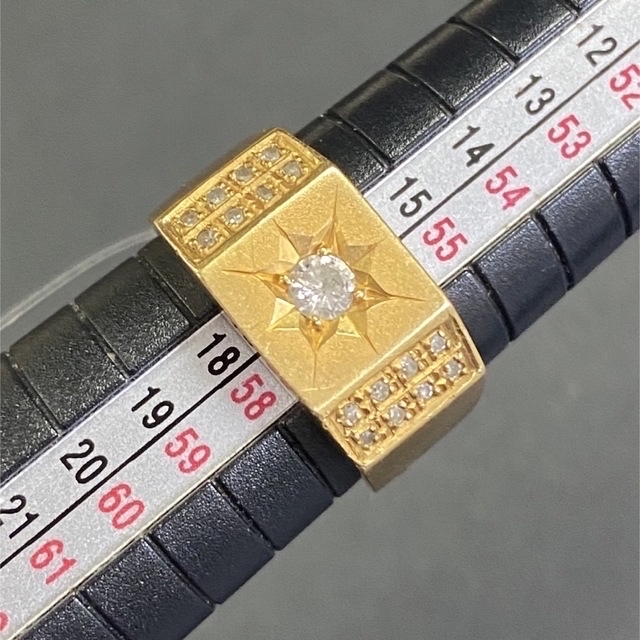 【メンズ】ダイヤモンド リング K18 D0.26ct 7.1g メンズのアクセサリー(リング(指輪))の商品写真