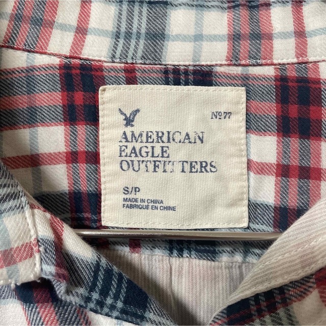 American Eagle(アメリカンイーグル)のAMERICAN EAGLE   ネルシャツ　チェック柄　USA古着 メンズのトップス(シャツ)の商品写真