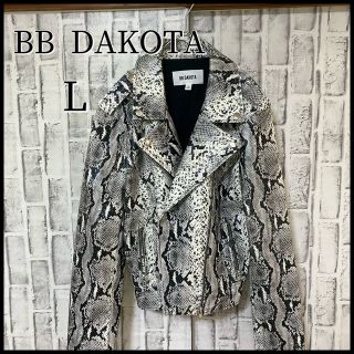 ビービーダコタ(BB DAKOTA)のBBDAKOTA パイソン　蛇柄　ライダースジャケット　Lサイズ(ライダースジャケット)