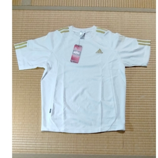 アディダス(adidas)のアディダス　 T シャツ　M 寸　白×金(Tシャツ/カットソー(半袖/袖なし))