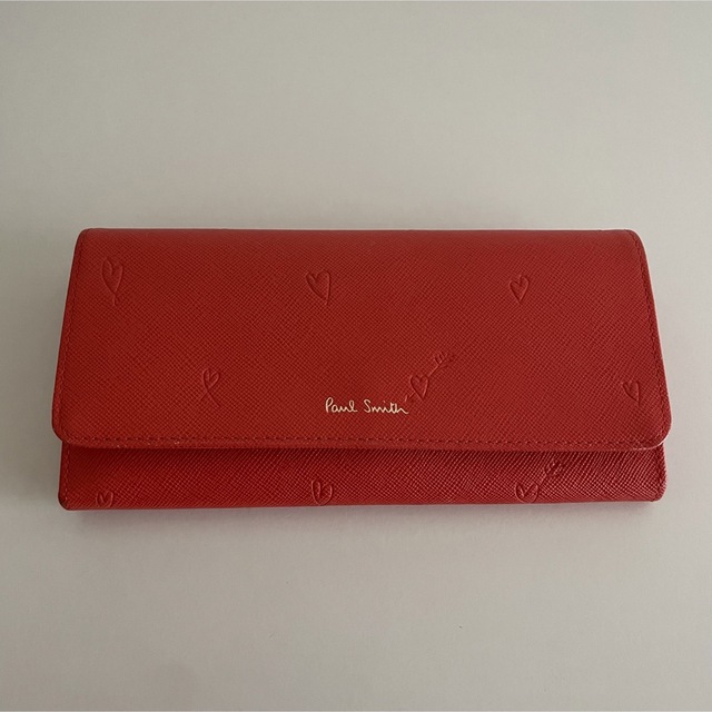 Paul Smith(ポールスミス)の【Paul Smith】美品 スミシーハート ロングウォレット レッド系 レディースのファッション小物(財布)の商品写真