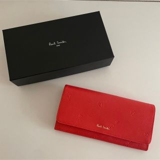 ポールスミス(Paul Smith)の【Paul Smith】美品 スミシーハート ロングウォレット レッド系(財布)